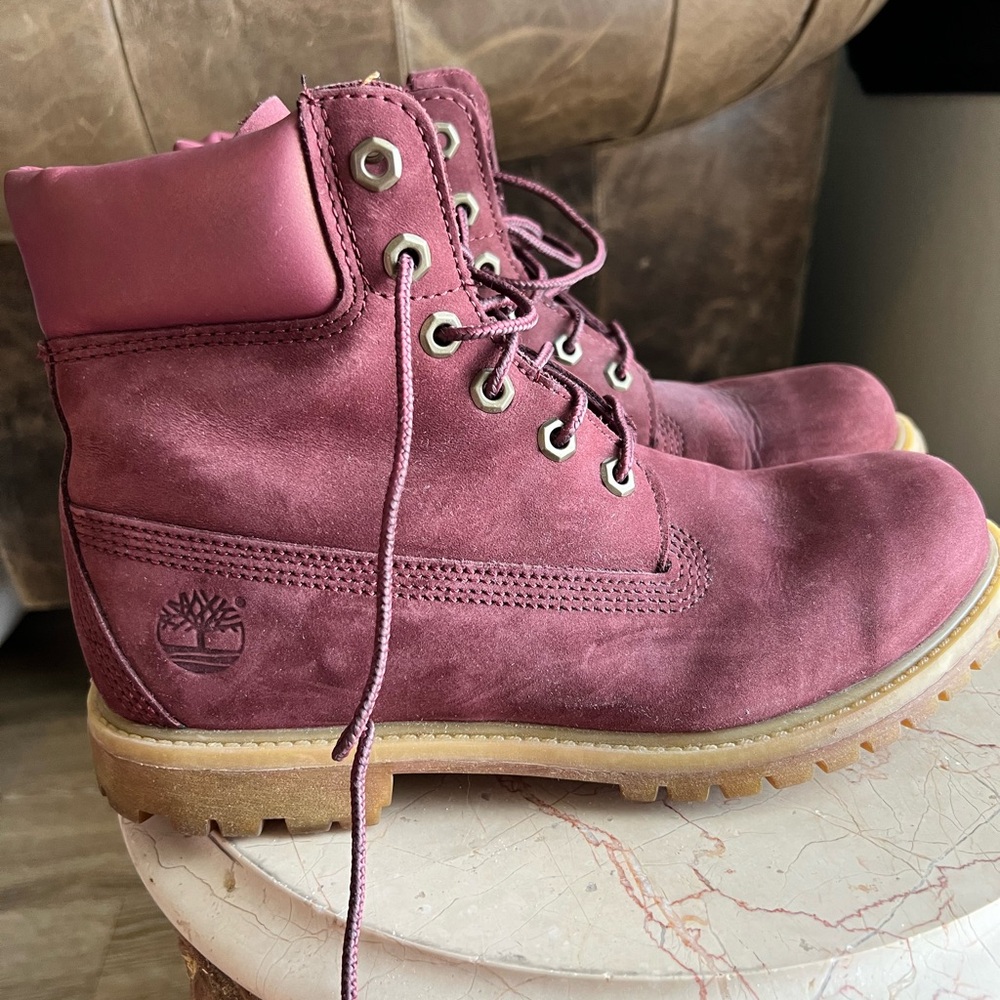 Women’s Timberland Premium 6-in Waterproof Boot in Burgundy Nubuck
